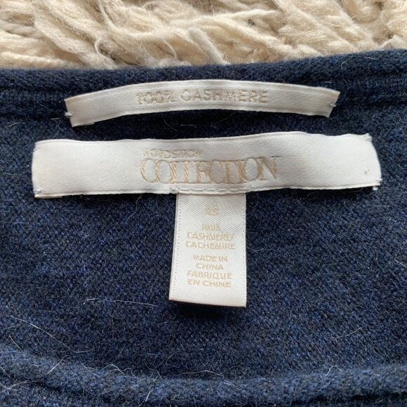 Nordstrom brand women's cashmere sweater, navy blue, size XS - Picture 2 of 3